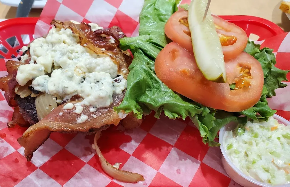 Blue Cheese Burger and Fries